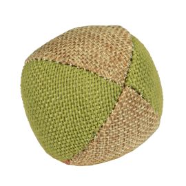 Ball Nature aus Leinen ø 4,5cm grün/beige