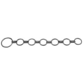 Flachglieder-Halsband mit 1Ring 10x85, 6 Ringe 8x50