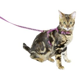 Katzengeschirr mit Leine 120cm x 10mm, pink