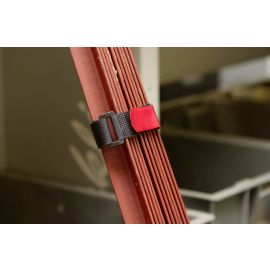 Klett-Arretierungsband 45cm rot-schwarz, 25mm, 2-Pack