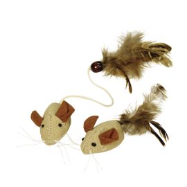 Mäuse mit Federn NATURE 4,5 cm