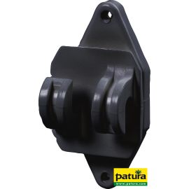 Patura Festzaun-Isolator, schwarz, für Seil und HippoWire (25 Stück / Pack)