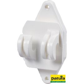 Patura Festzaun-Isolator, weiss, für Seil und HippoWire (25 Stück / Pack)