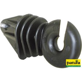Patura Ringisolator mit Splint, schwarz, für Winkelstahlpfähle (Eimer mit 125 Stück)