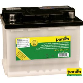 Patura Spezial-Akku 12 V / 80 Ah C100 für Weidezaungeräte und Solaranlagen