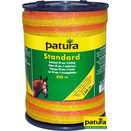 Patura Standard Breitband 20 mm, 200 m Rolle 4 Niro 0,16mm, gelb-orange
