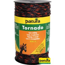 Patura Tornado Seil, 200 m Rolle, braun-orange 5 Niro 0,20mm, 1 Cu 0,30mm