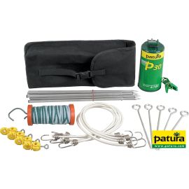 Patura Wanderreiterset, Packtasche mit P 30-Gerät, Alu-Pfählen, 40 m Band, Torgriff, Abspannmaterial