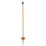 Lister Wz 83 Oval Stahlrutenpfahl Mit Ringel-isolator, Orange Lackiert